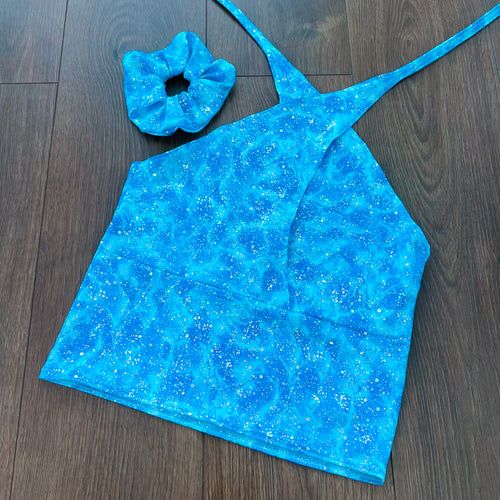 Aqua Splash Criss Cross Halter & Scrunchie UK L(16) SALE