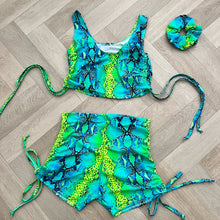 Sea Snake Double Ruched Mini Shorts