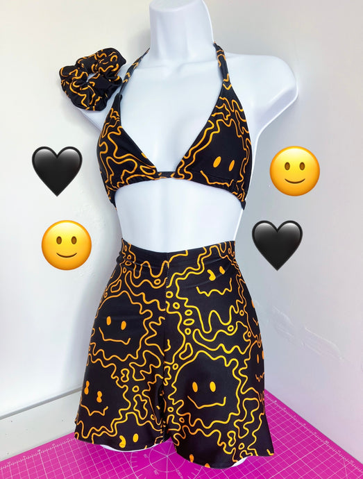 Wavey Smiley 3 Piece Shorts Set