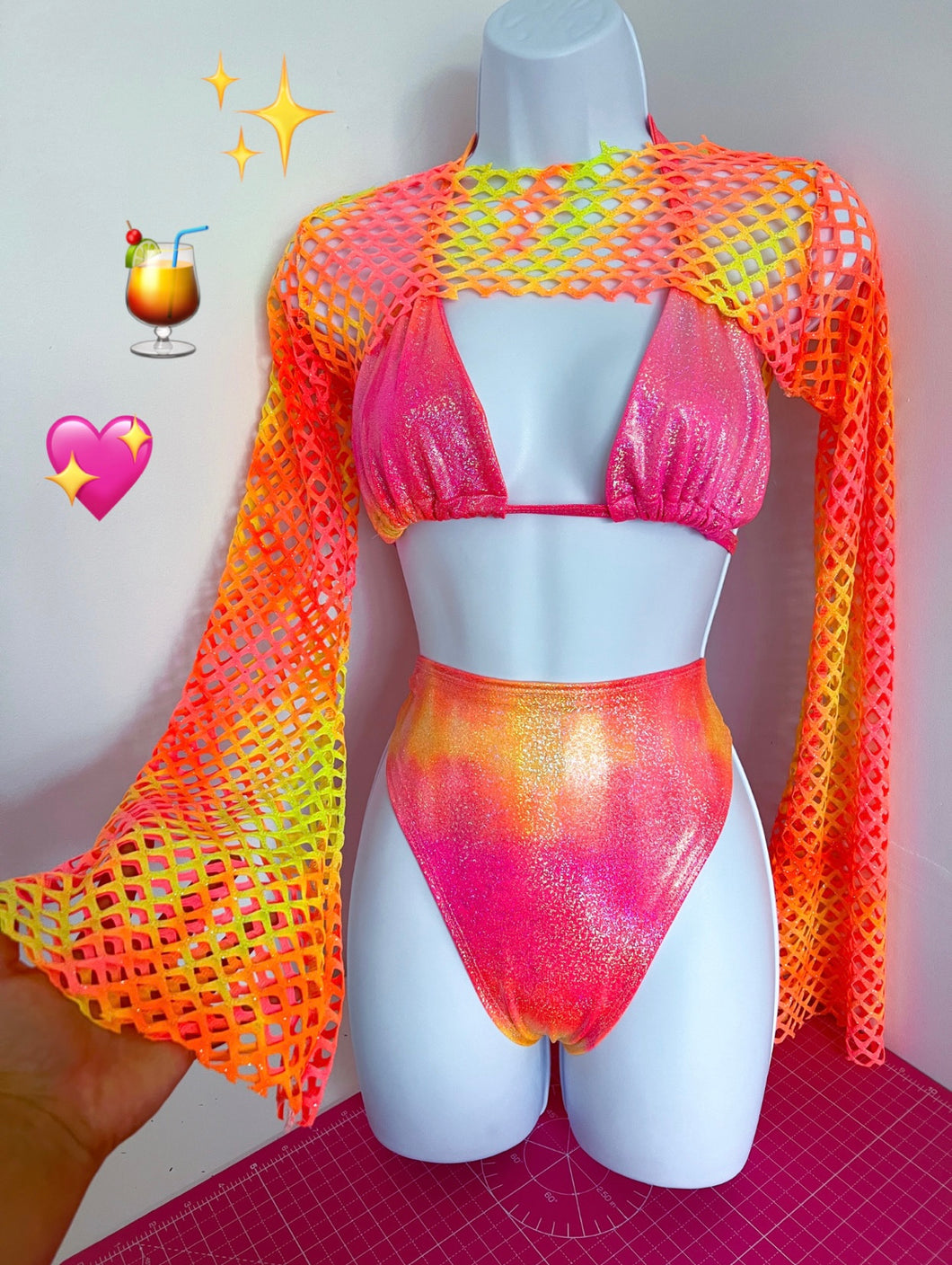 Pink Lemonade 3 Piece Hotpants Set ✨Limited Edition✨ SALE UK S(8-10)