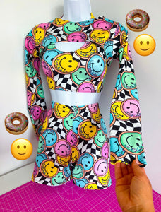 Donut Check 3 Piece Shorts Set