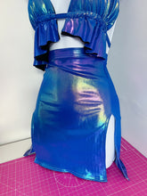 Blueberry Glaze Double Split Skirt UK M/12