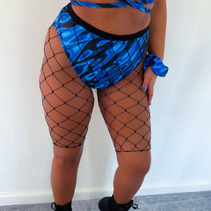 Black Fishnet Cycle Shorts(Wide Net)