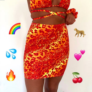 Cheetah Fire Skirt