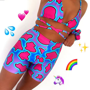 Space Cow Mini Shorts